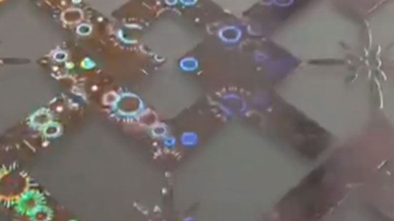 زجاج مزخرف مطلي بالتيتانيوم