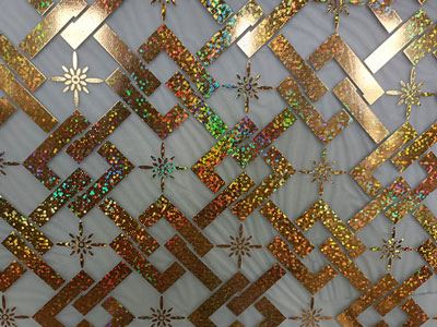 زجاج مزخرف برسومات فنية